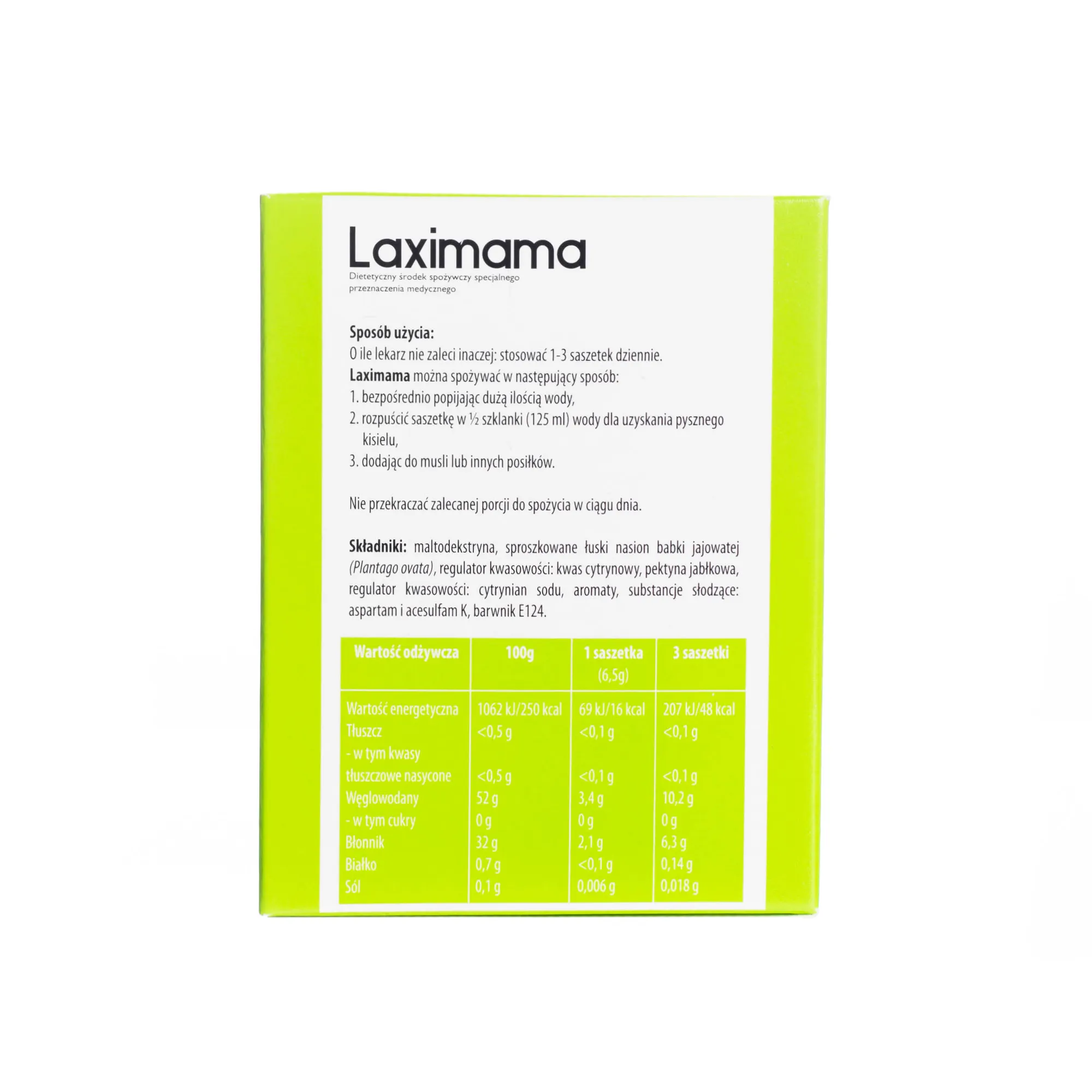 Laximama, preparat na zaparcia i wzdęcia dla kobiet w ciąży, 20 saszetek 