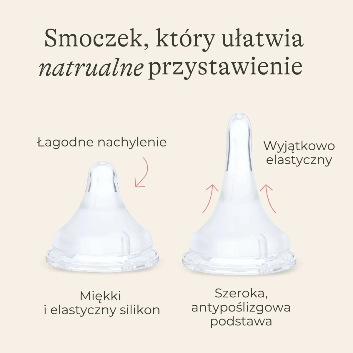 Lansinoh NaturalWave smoczek do butelki, silikonowy, XS, 2 sztuki