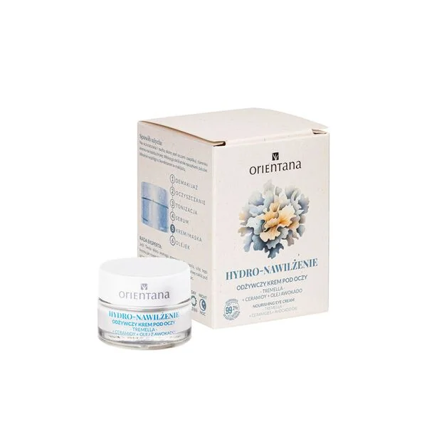 Orientana HYDRO-NAWILŻENIE Tremella Ceramidy Olej Awokado odżywczy krem pod oczy, 15 ml