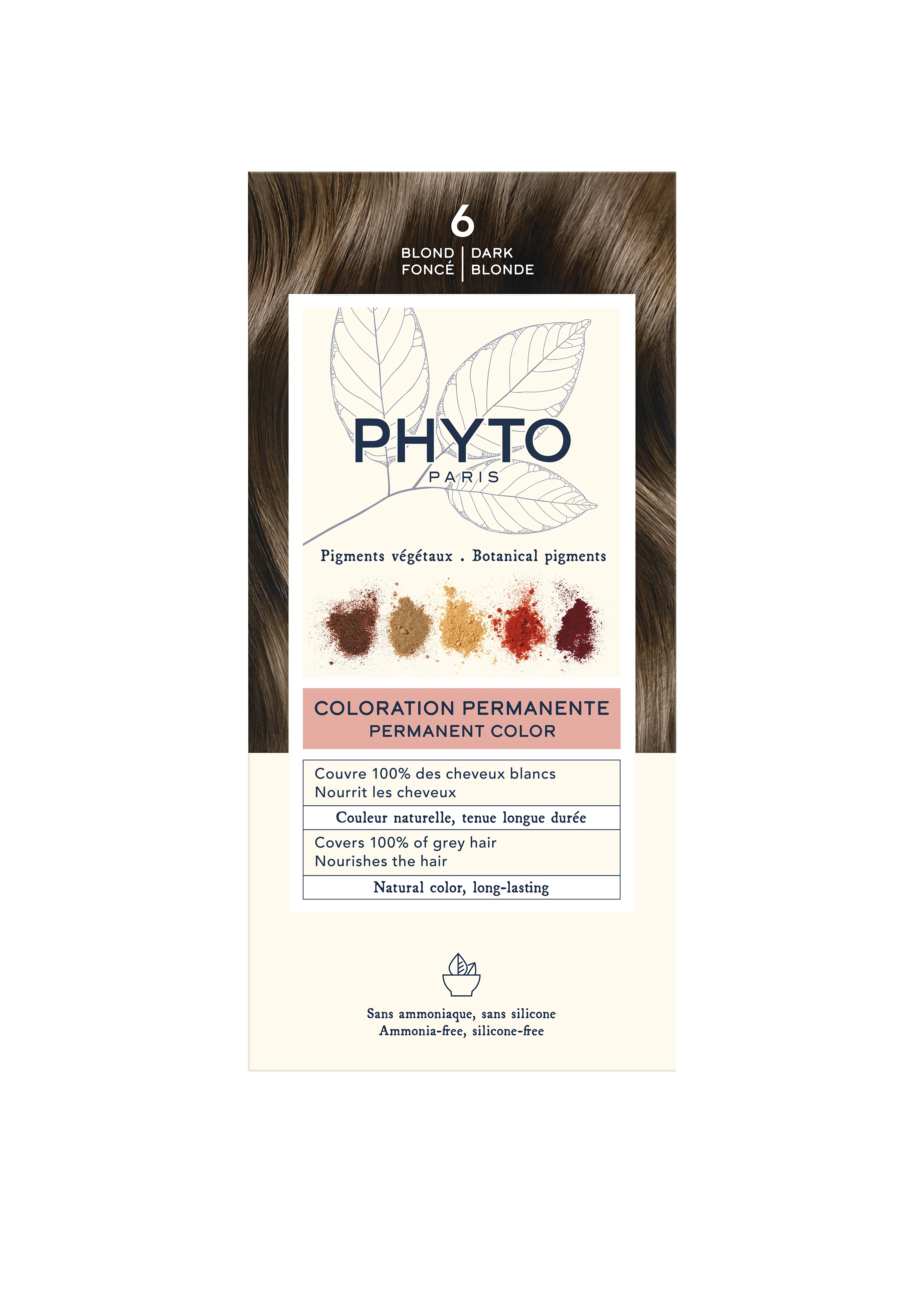 Phyto Color farba do włosów, 6 ciemny blond, 112 ml