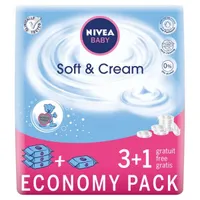 Nivea Baby Soft&Cream Chusteczki dla niemowląt, 4 x 63 szt.