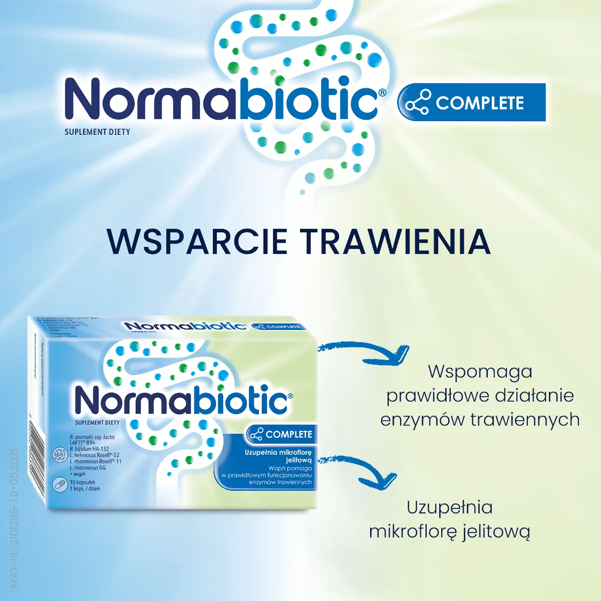 Normabiotic Complete, suplement diety, 10 kapsułek 