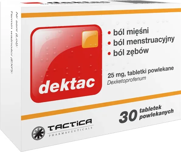 Dektac 25 mg 30 tabletek powlekanych