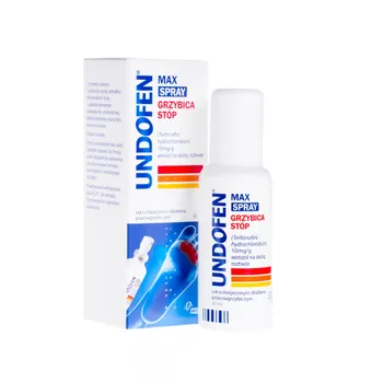 Undofen Max Spray - lek o miejscowym działaniu przeciwgrzybiczym, 30 ml 