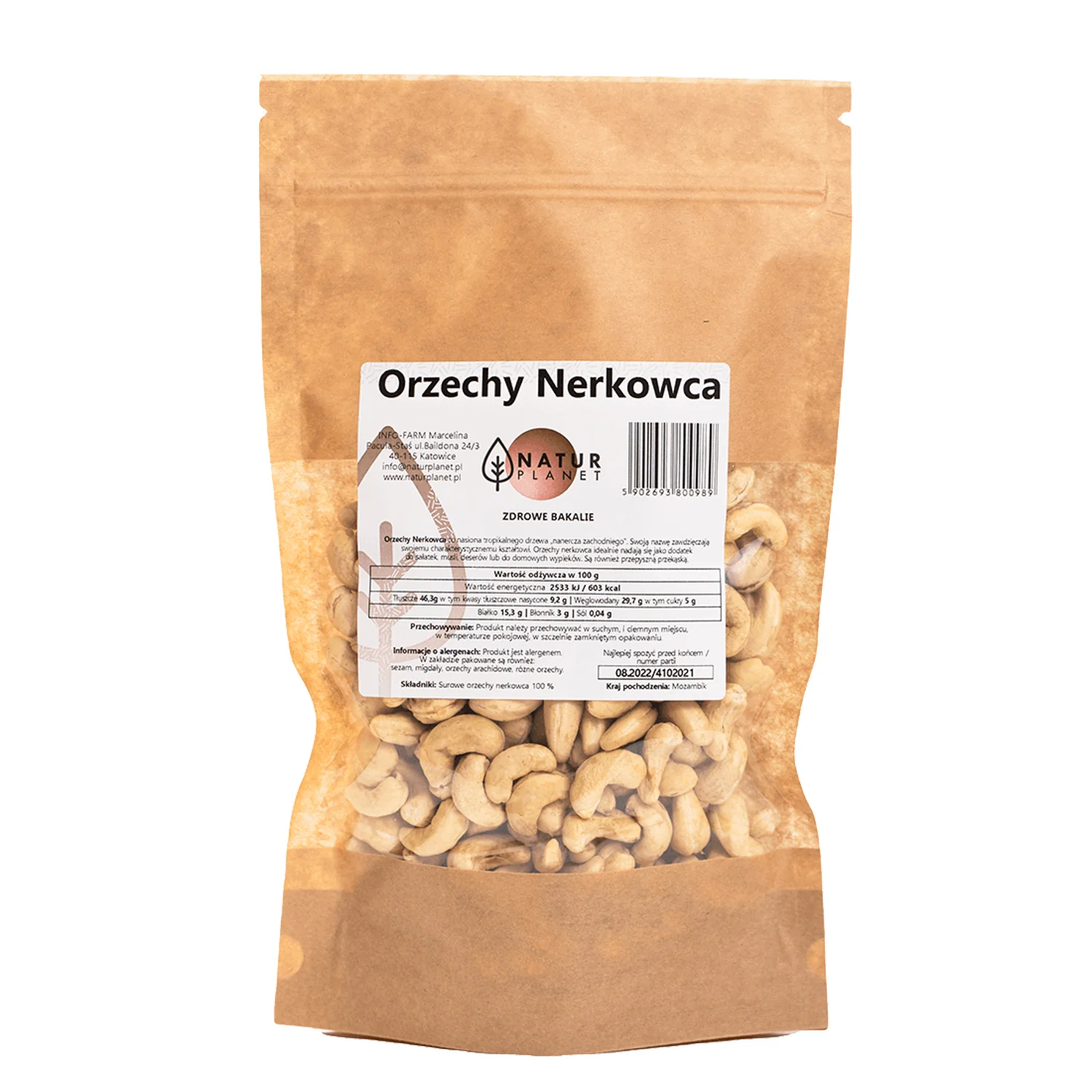 Natur Planet orzechy nerkowca, 250 g