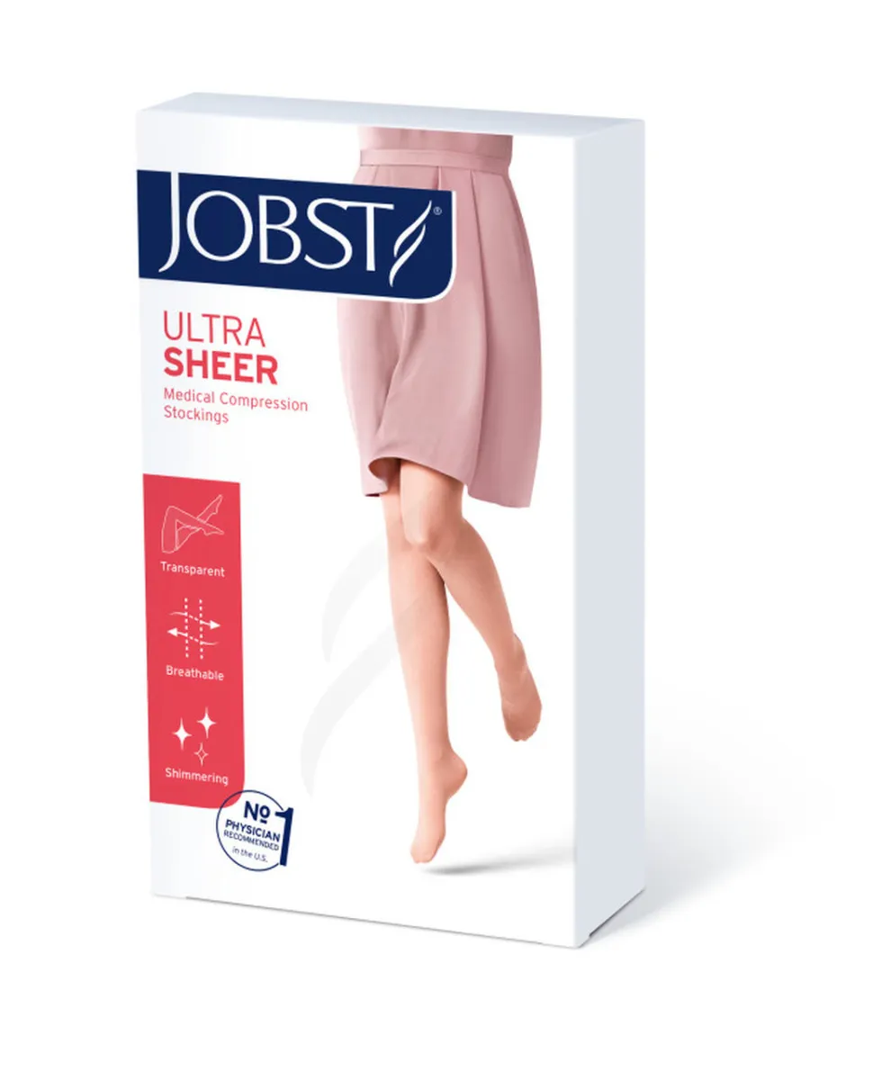 Jobst UltraSheer, pończochy CCL1, czarne, rozmiar II, zamknięte palce, 1 para