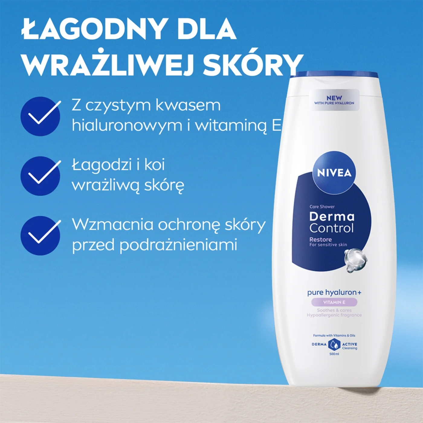 Nivea Derma Control Restore żel pod prysznic, 500 ml
