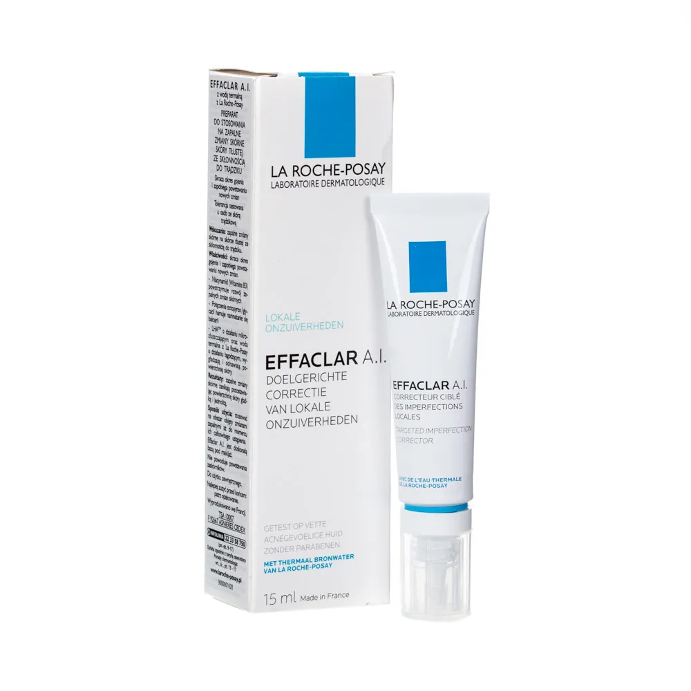 La Roche-Posay Effaclar A.I., preparat na zapalne zmiany skórne, skóra tłusta ze skłonnością do trądziku, 15 ml 