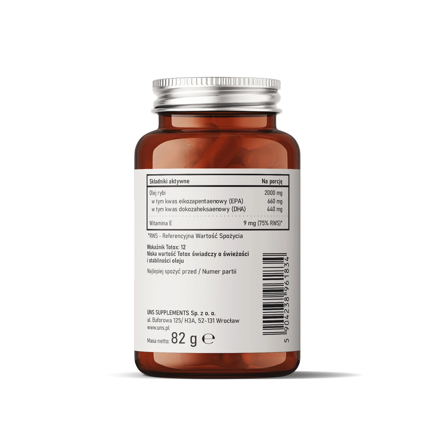 UNS Omega-3 + E 60 kapsułek miękkich