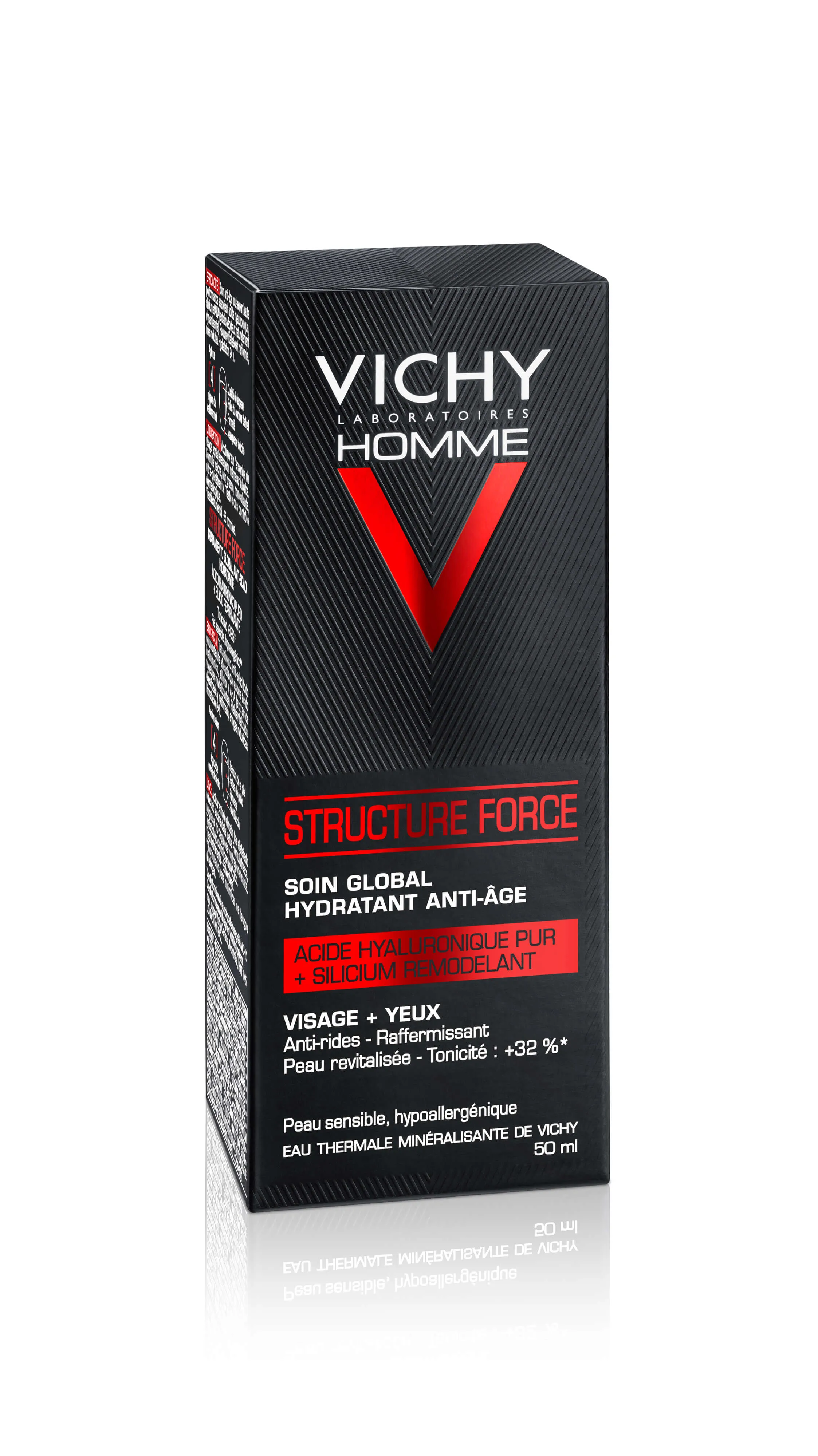 Vichy Homme Structure Force, przeciwzmarszczkowy krem wzmacniający, 50 ml