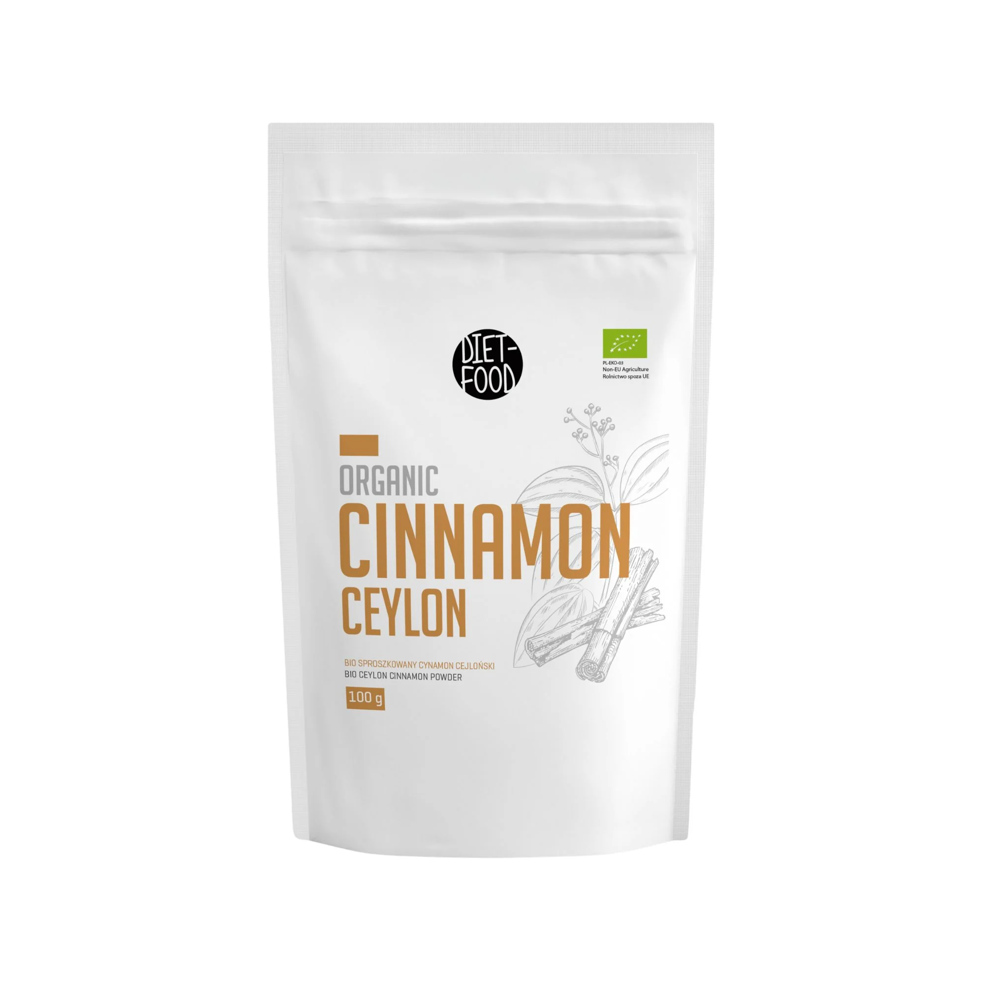 DIET-FOOD Cynamon Cejloński BIO proszek, 100 g