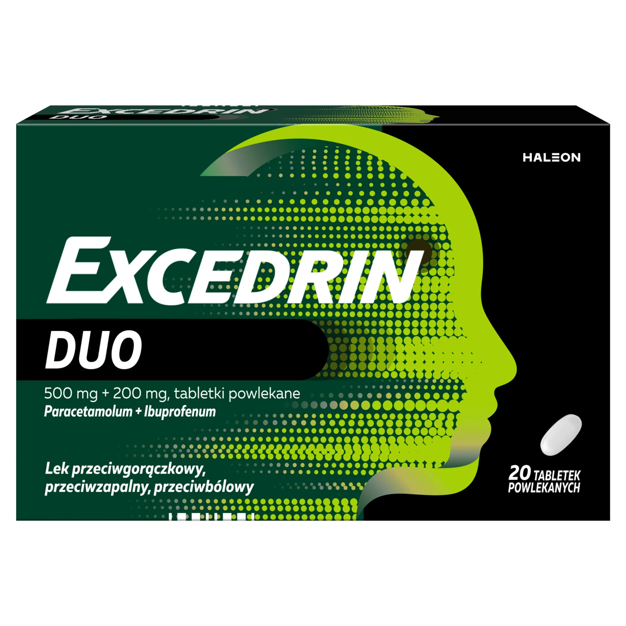 Excedrin Duo 200 mg + 500 mg, 20 tabletek powlekanych