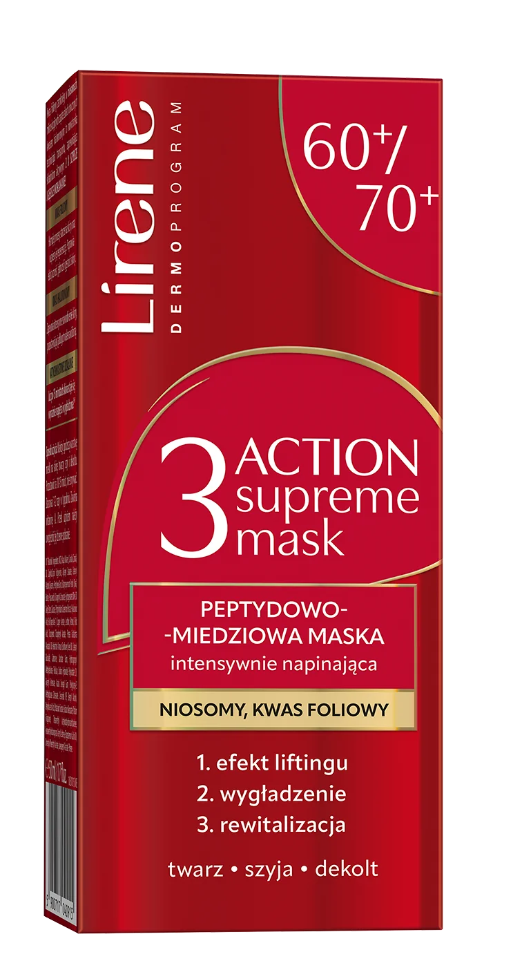 Lirene peptydowo-miedziowa maska intensywnie napinająca 60/70+, 50 ml