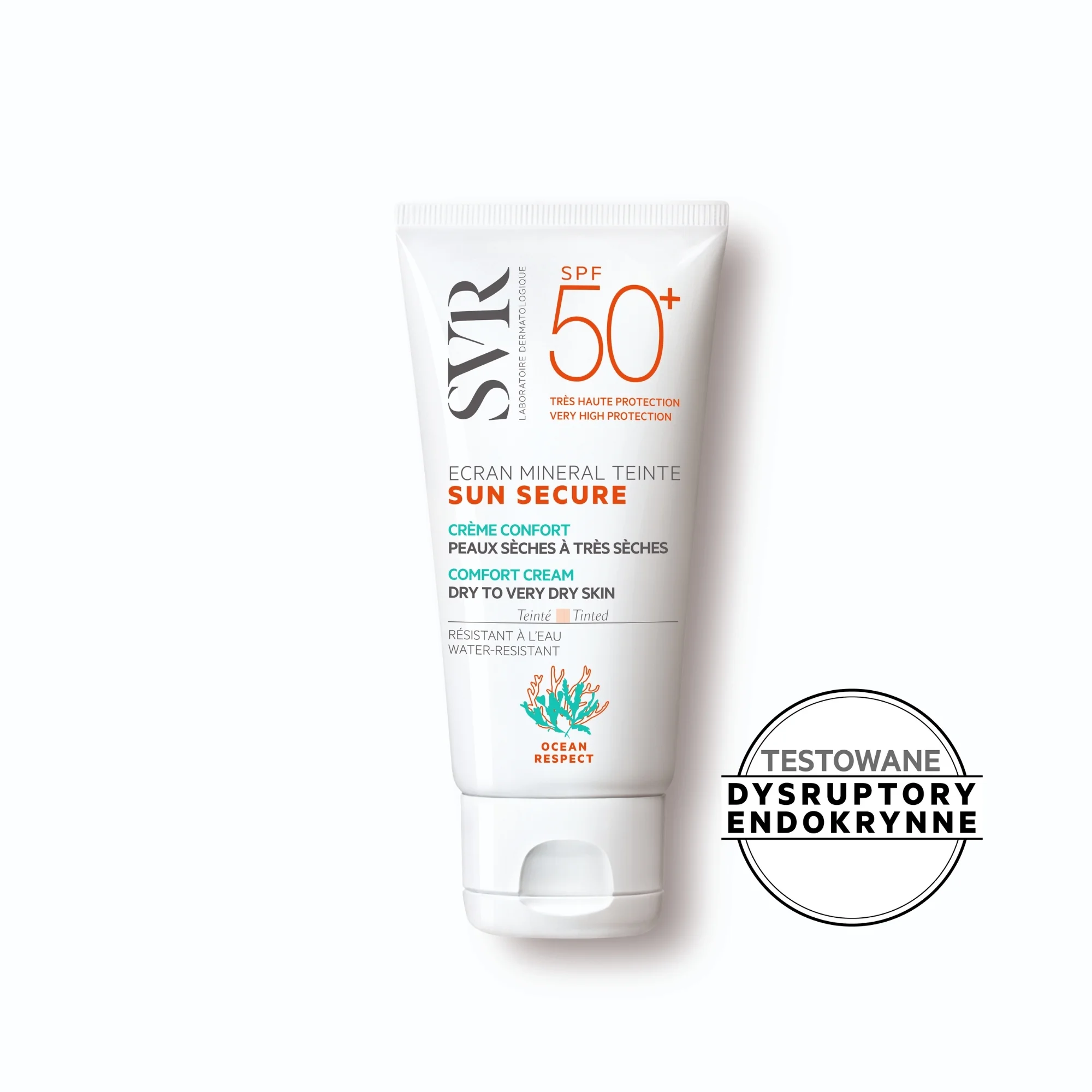 SVR Sun Secure Ecran Mineral Teinte krem barwiący do twarzy SPF50+, skóra normalna i mieszana, 60 g
