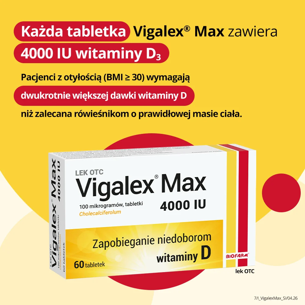 Vigalex Max 4000 IU (100 µg), 60 tabletek