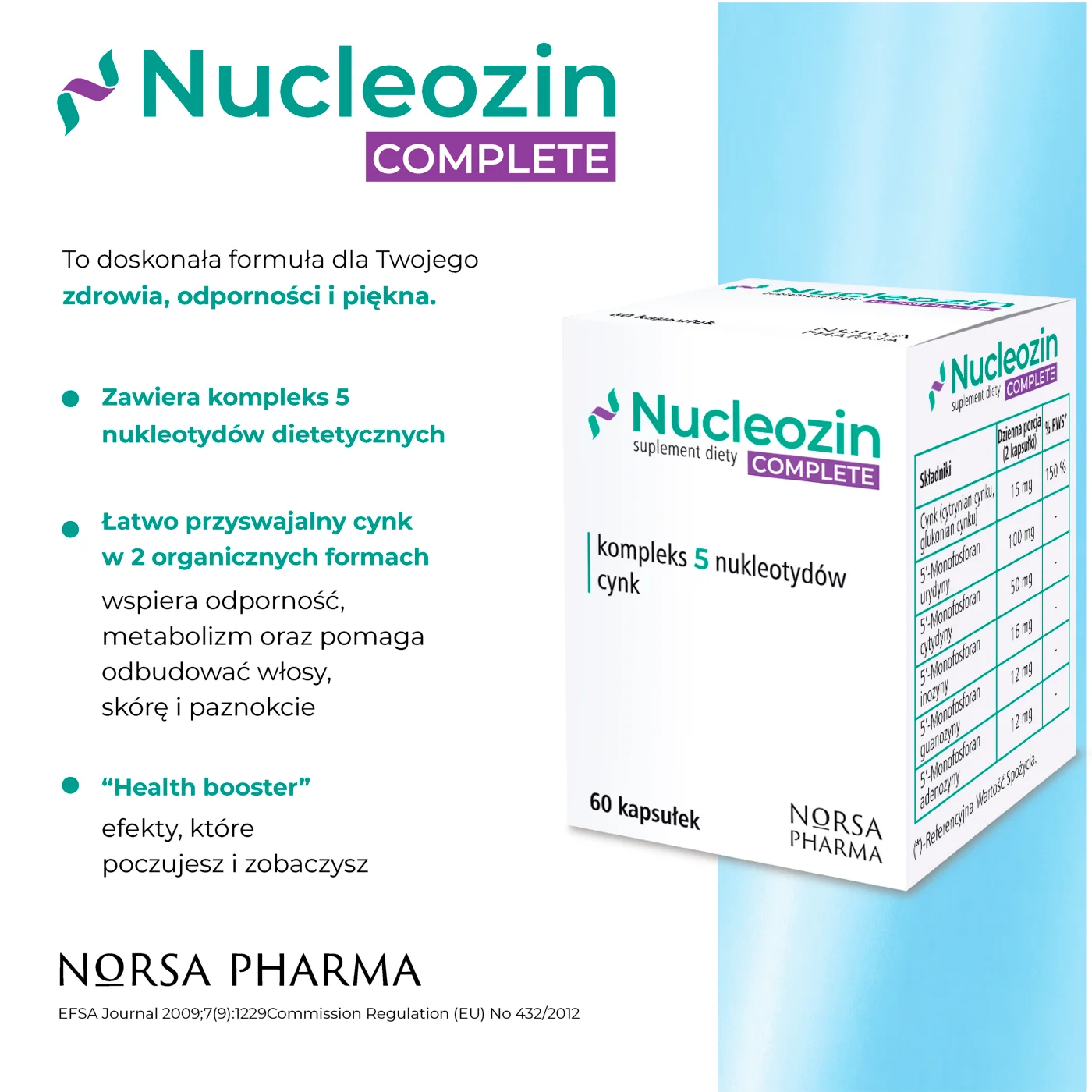 Norsa Pharma Nucleozin Complete 60 kapsułek
