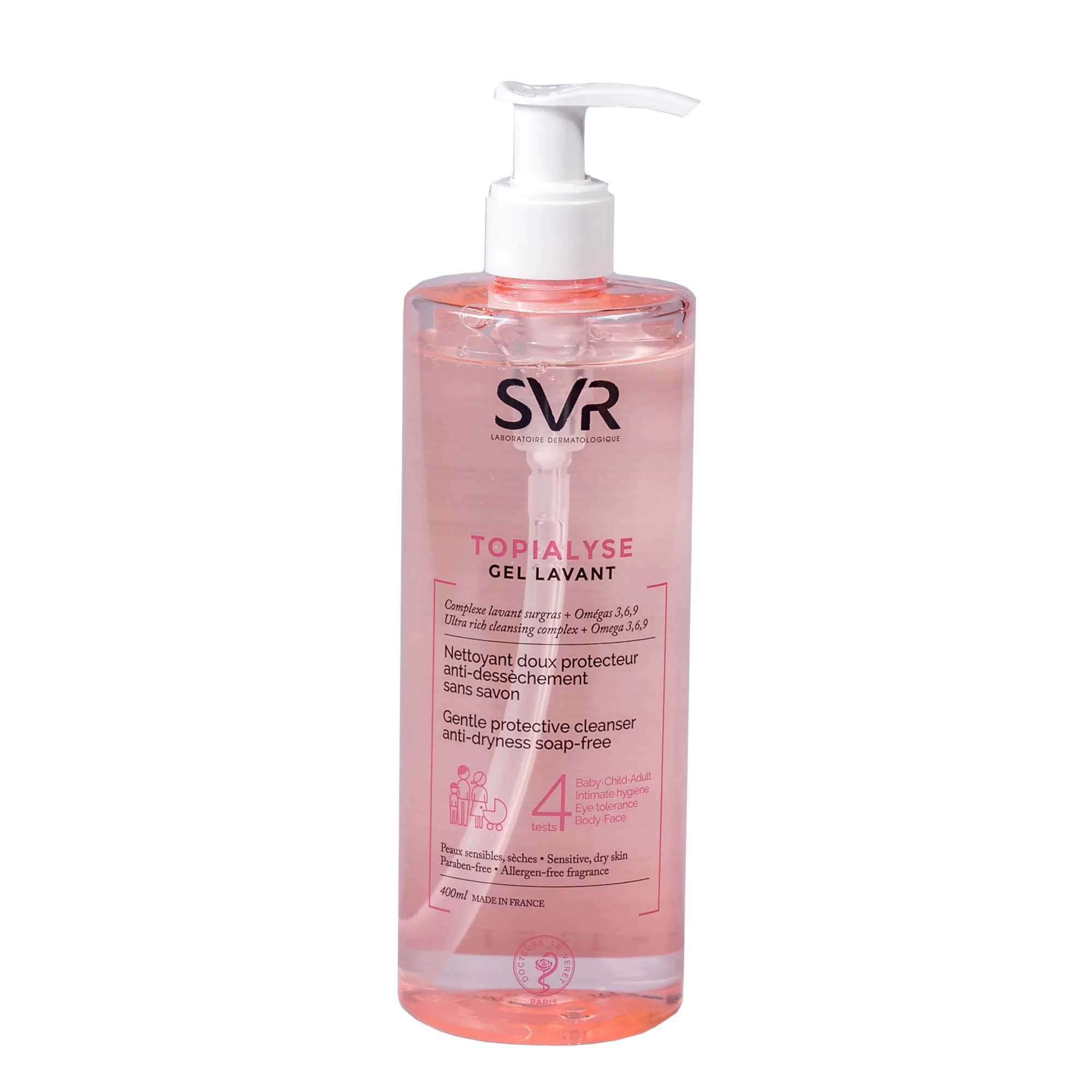SVR Topialyse Gel Douche, żel do mycia do skóry suchej i wrażliwej, 400 ml 