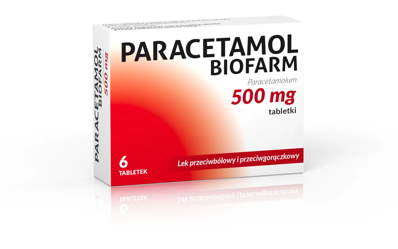 Paracetamol Biofarm, 0,5 g, 6 tabletek