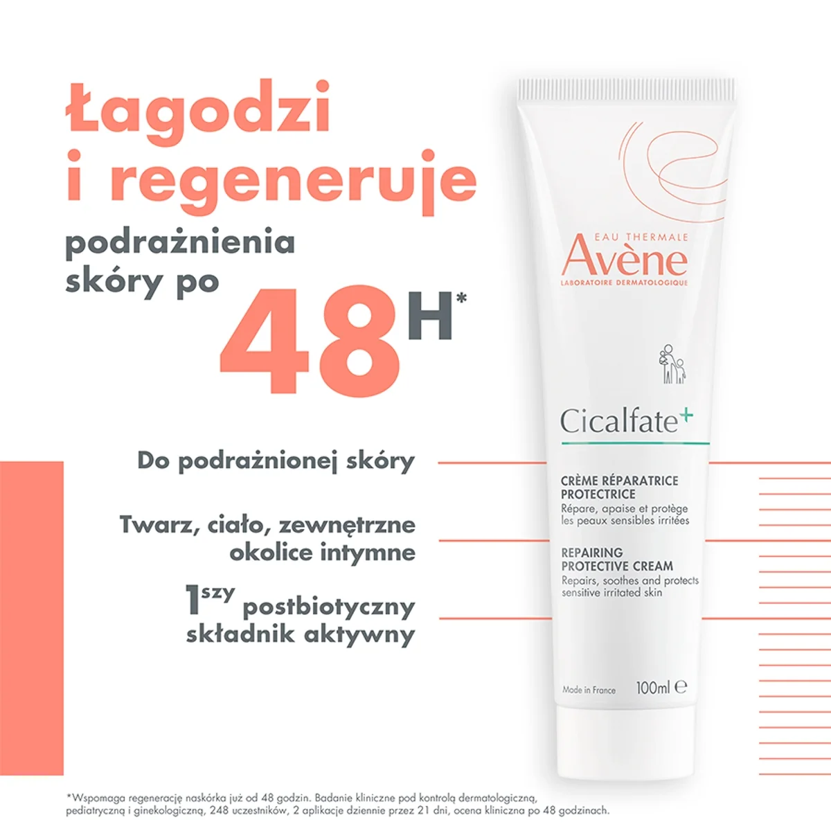 Avene Cicalfate+ regenerujący krem ochronny, 100 ml
