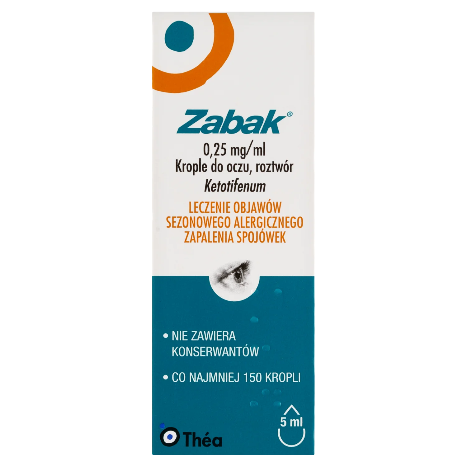 Zabak 0,25 mg/ml, krople do oczu, 5 ml