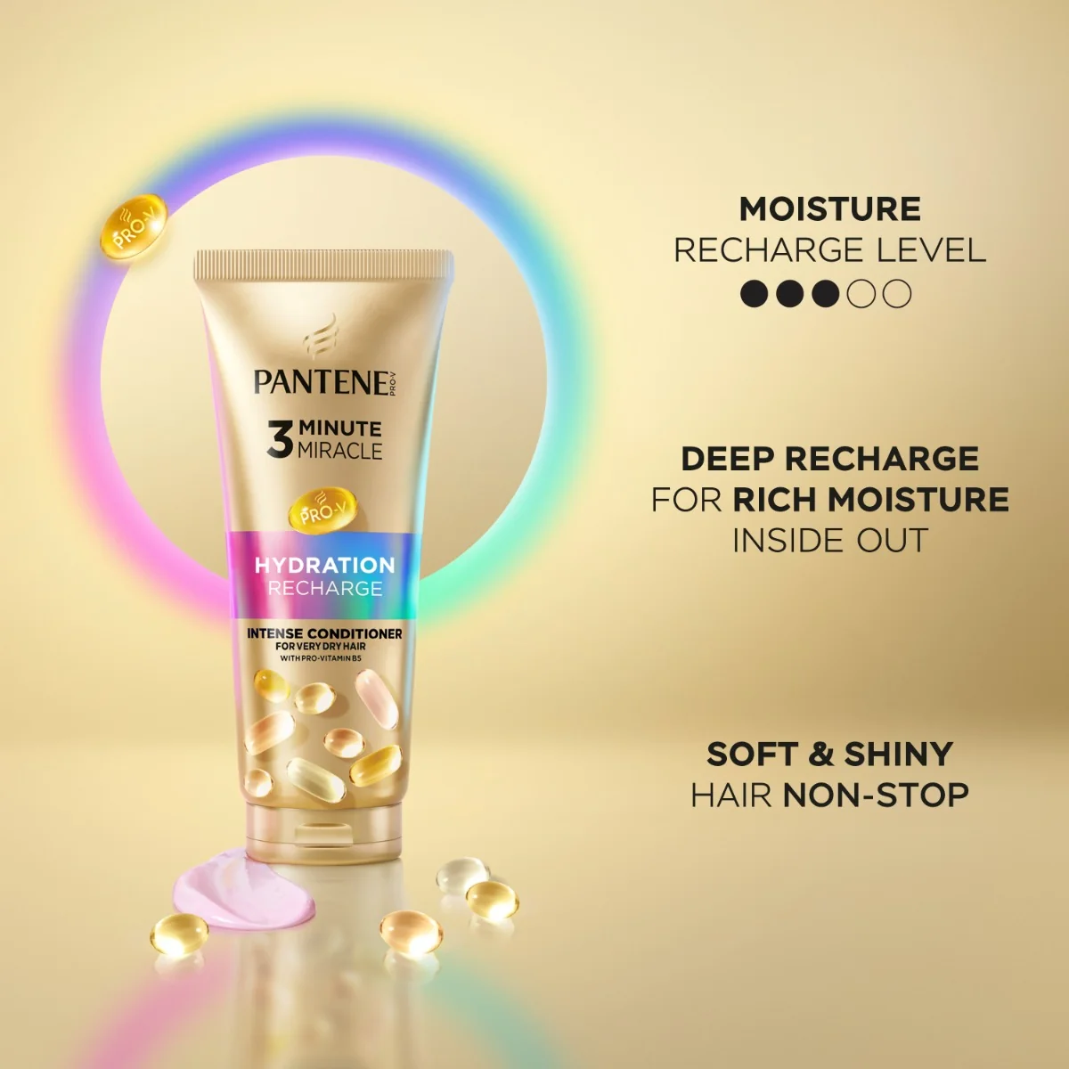 Pantene Hydration Recharge 3 Minute Miracle odżywka do włosów, 220 ml
