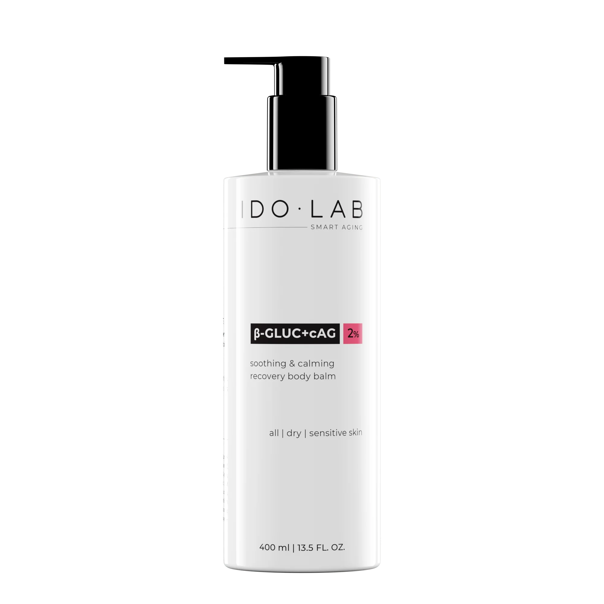 IDO LAB B-Gluc + cAG intensywnie nawilżający i łagodzący krem do ciała, 400 ml