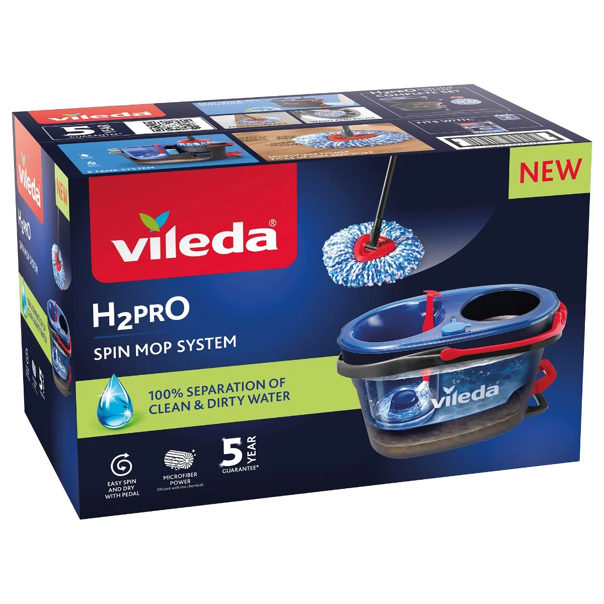 Vileda H2prO mop obrotowy z drążkiem + wiadro