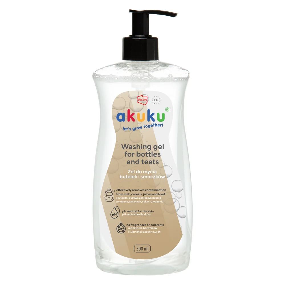 Akuku żel do mycia butelek i smoczków, 500 ml