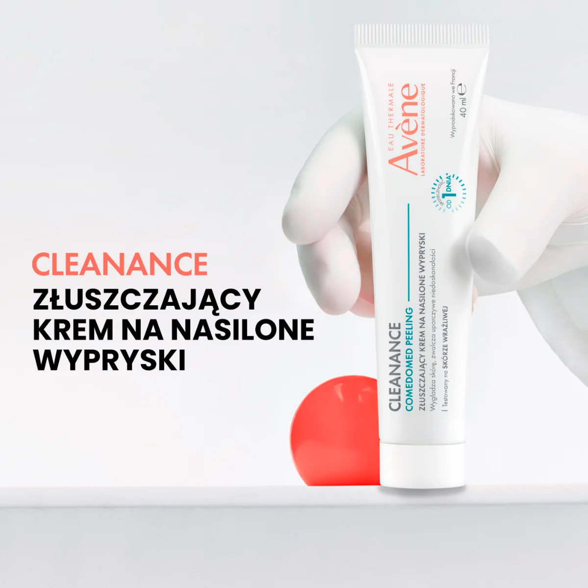 Avène Cleanance Comedomed Peeling złuszczający krem na nasilone wypryski, 40 ml