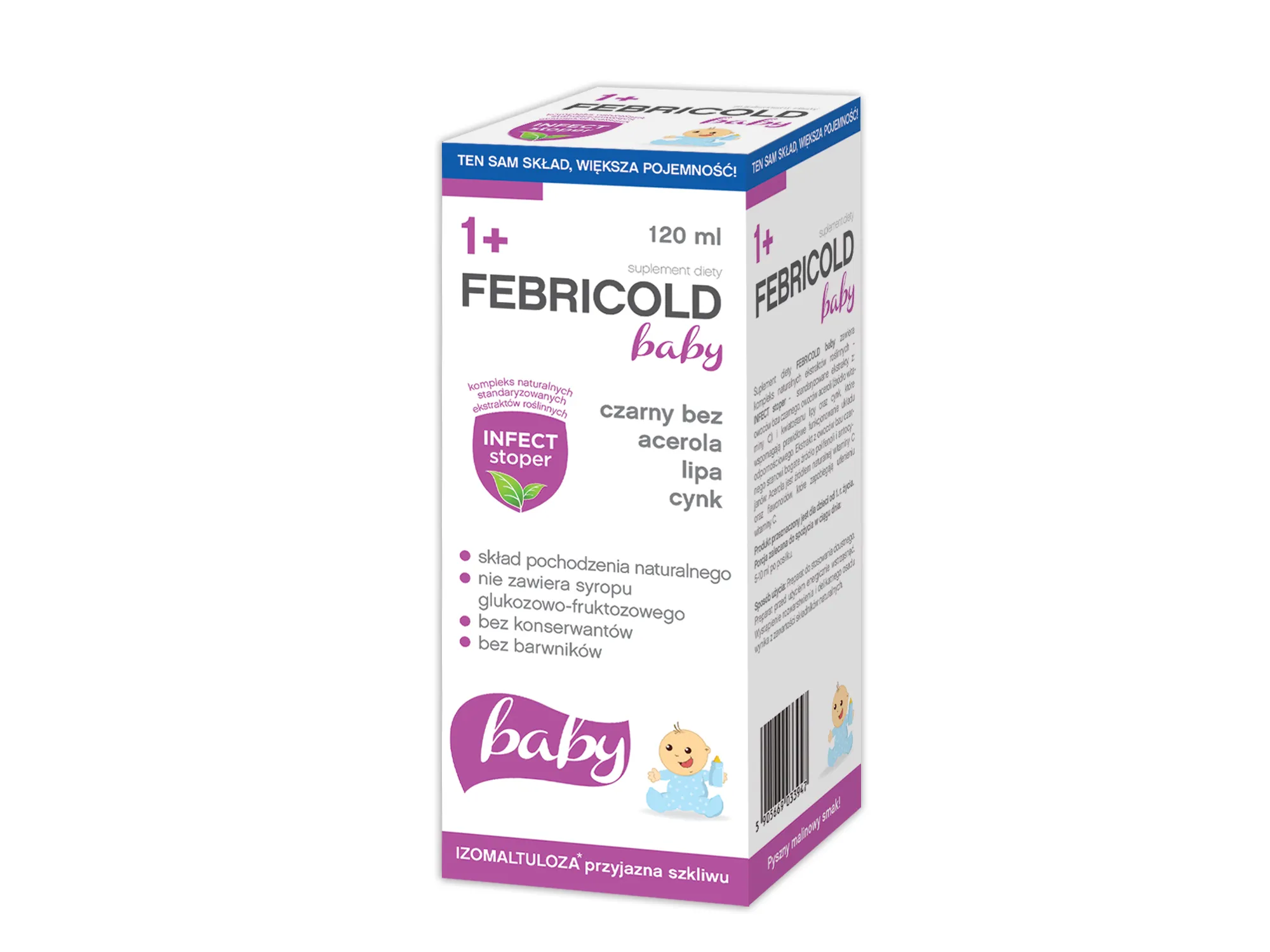 Febricold baby 1+ płyn, suplement diety, 120ml