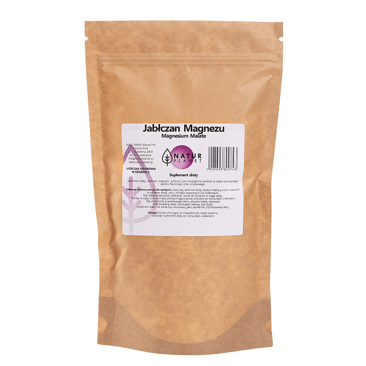 Natur Planet jabłczan magnezu proszek 100 g