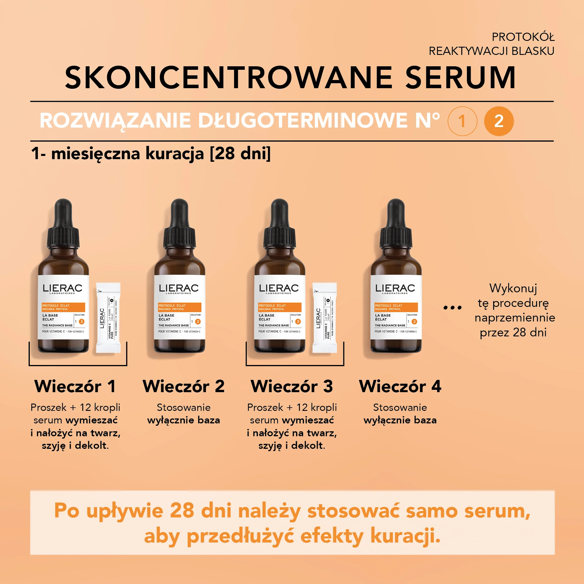 Lierac Protocole Éclat skonceentrowane serum rozświetlające z witaminą C, 30 ml