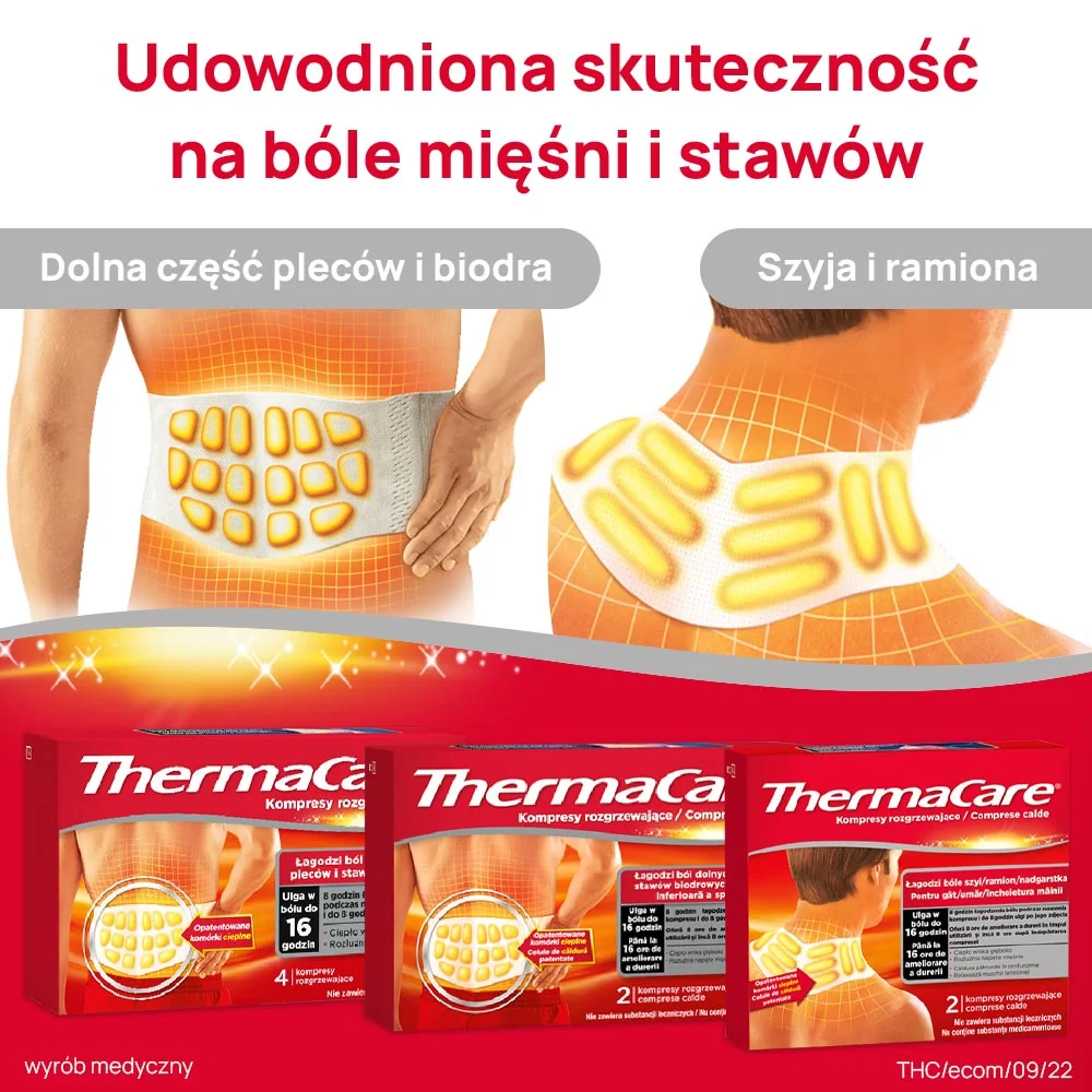 ThermaCare kompresy rozgrzewające na plecy i biodra, 2 szt.