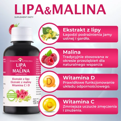 Domowa Apteczka Lipa & Malina płyn, 150 ml