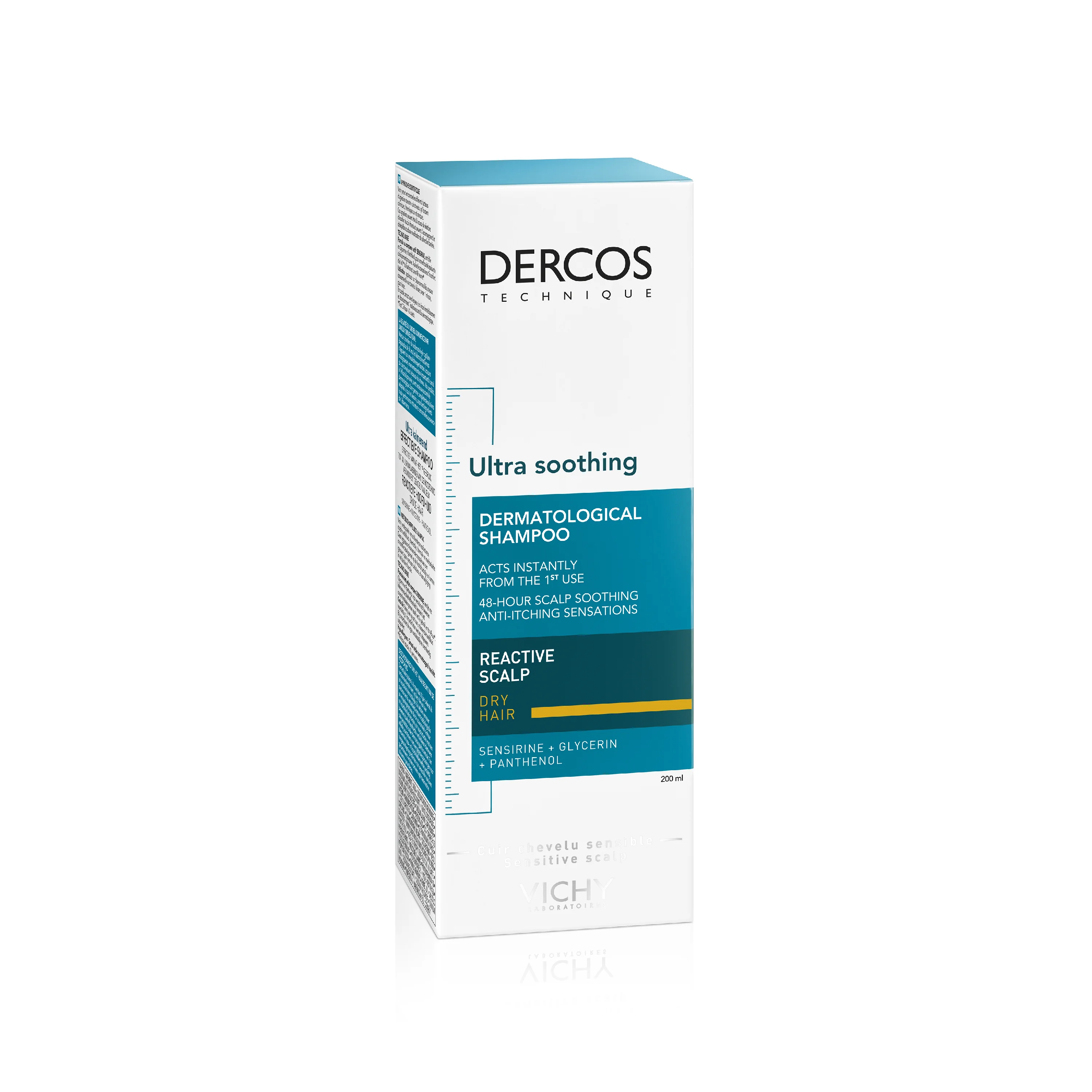 Vichy Dercos Ultra Soothing szampon łagodzący do włosów suchych, 200 ml