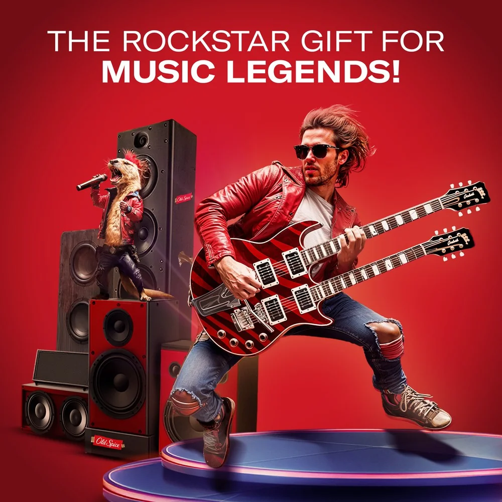 Old Spice Rockstar Zestaw Podarunkowy dezodorant w sztyfcie, 50 ml + dezodorant w sprayu, 150 ml + żel pod prysznic, 250 ml