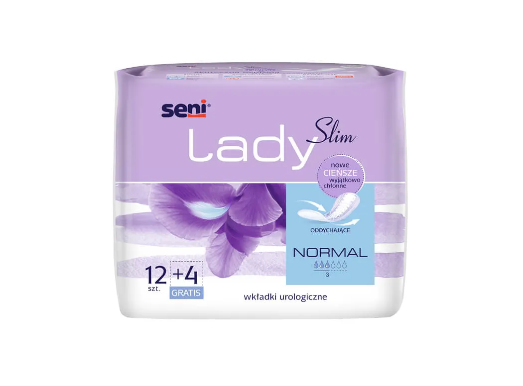 Seni Lady Normal Slim, wkładki urologiczne, 12 sztuk + 4 gratis