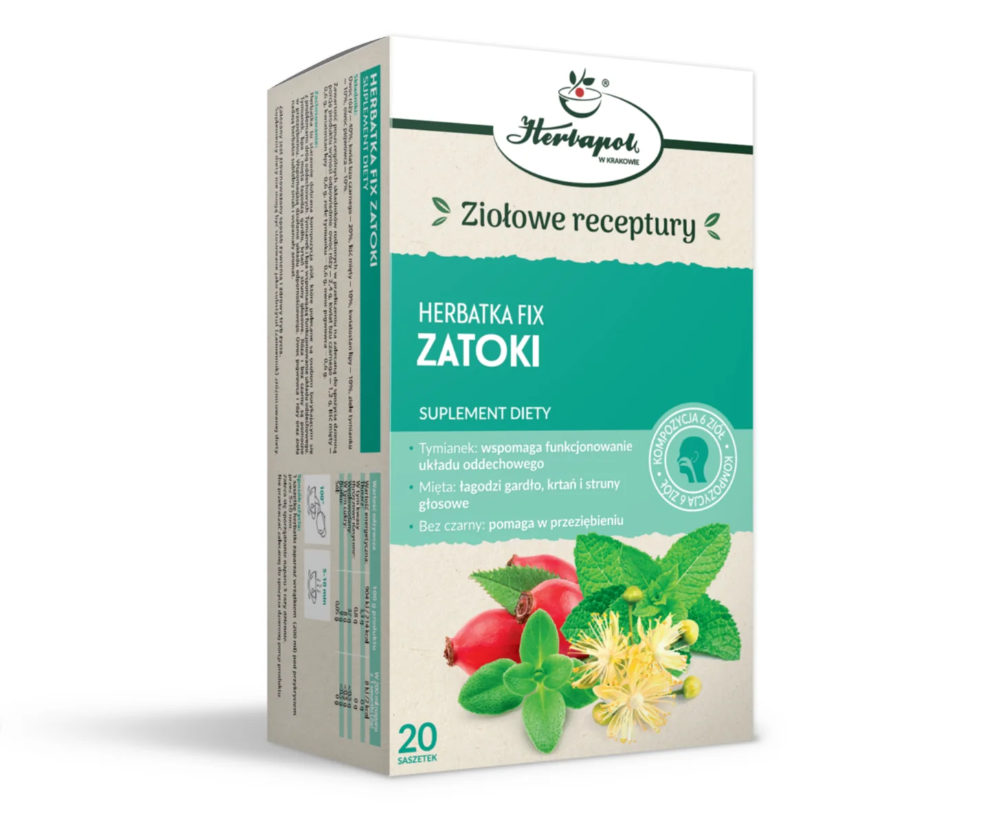 Herbapol Herbatka fix Zatoki suplement diety, 20 saszetek