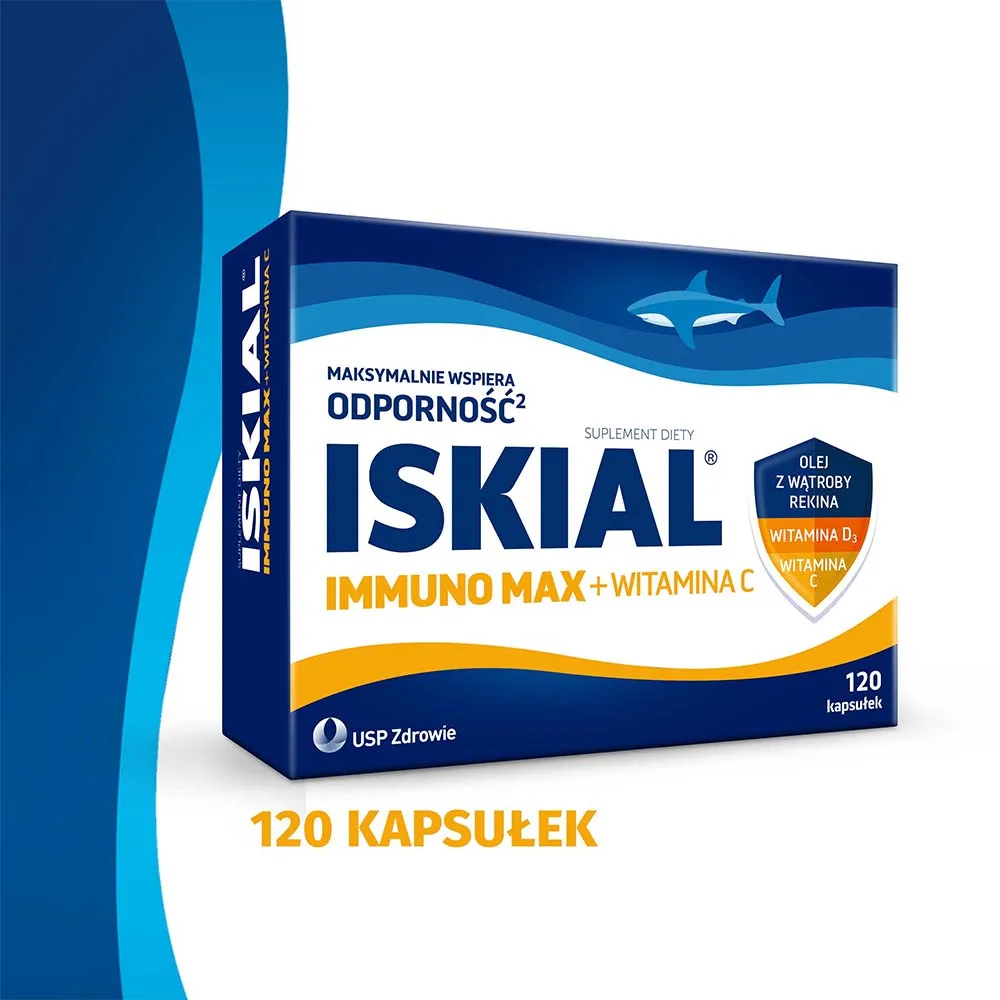 Iskial Immuno Max +C, suplement diety, 120 kapsułek 