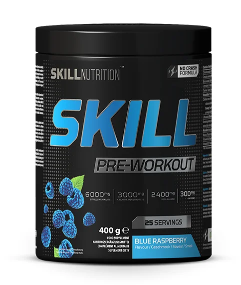 Skill Pre-Workout blue raspberry, proszek, 400 g