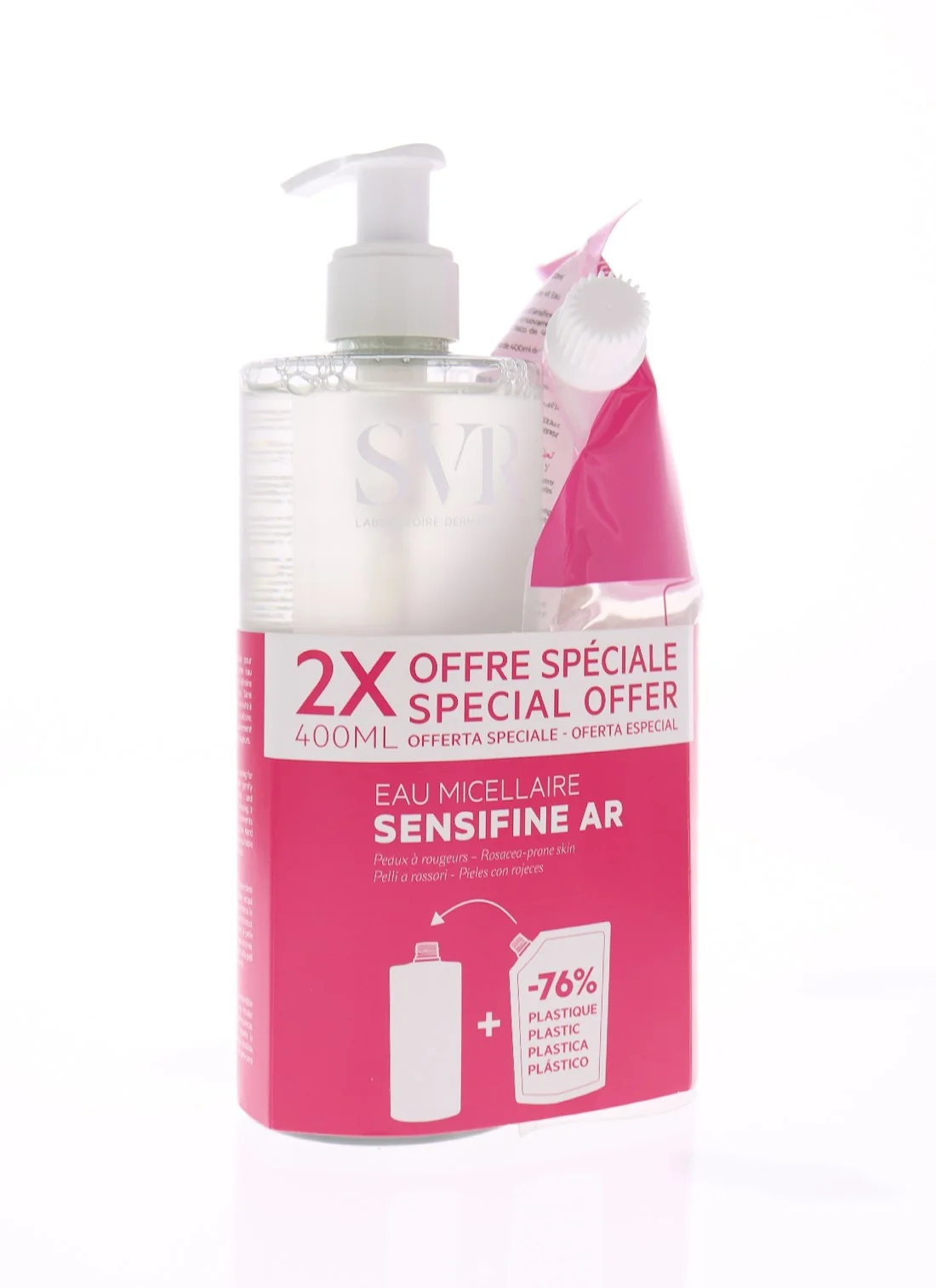 SVR Sensifine AR woda micelarna do demakijażu, 400ml + opakowanie uzupełniające, 400ml