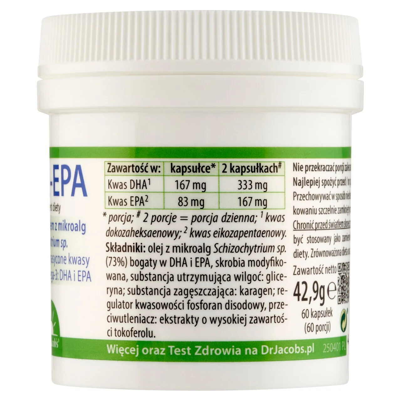 Dr Jacob's DHA-EPA 60 kapsułek