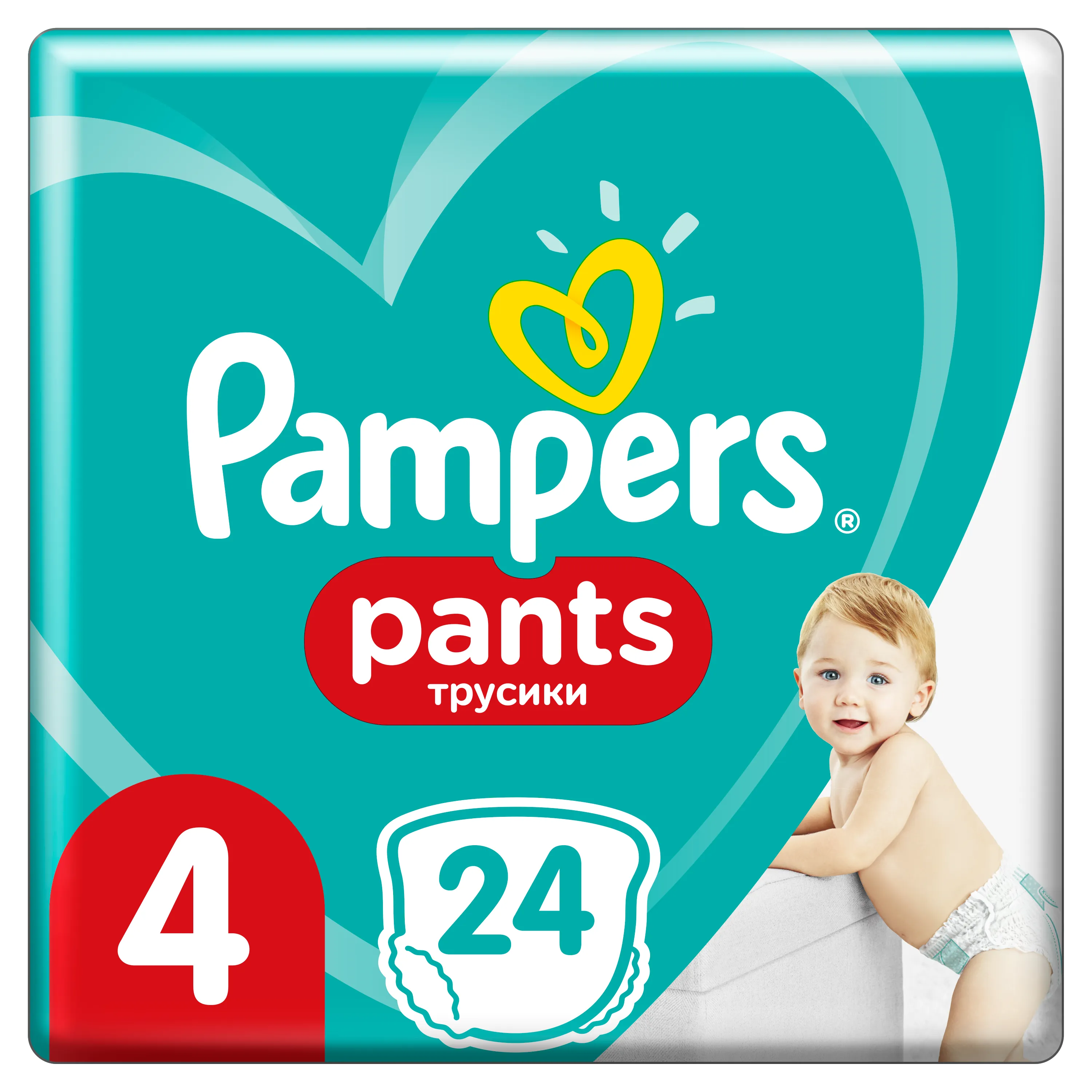 Pampers Pants, pieluchomajtki, rozmiar 4, 9-15 kg, 24 sztuki