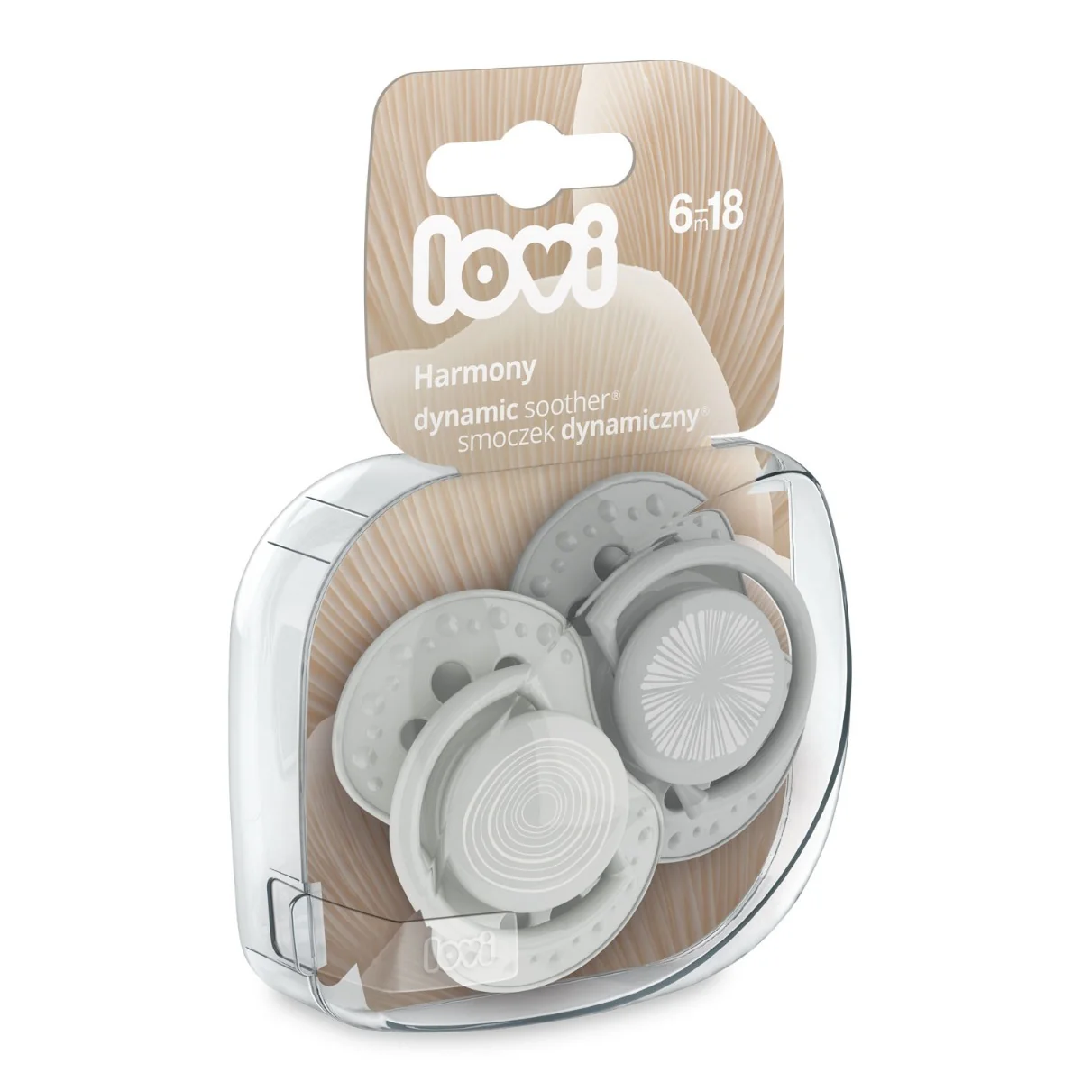 LOVI smoczek silikonowy dynamiczny 6-18 m Harmony Boy, 2 szt.