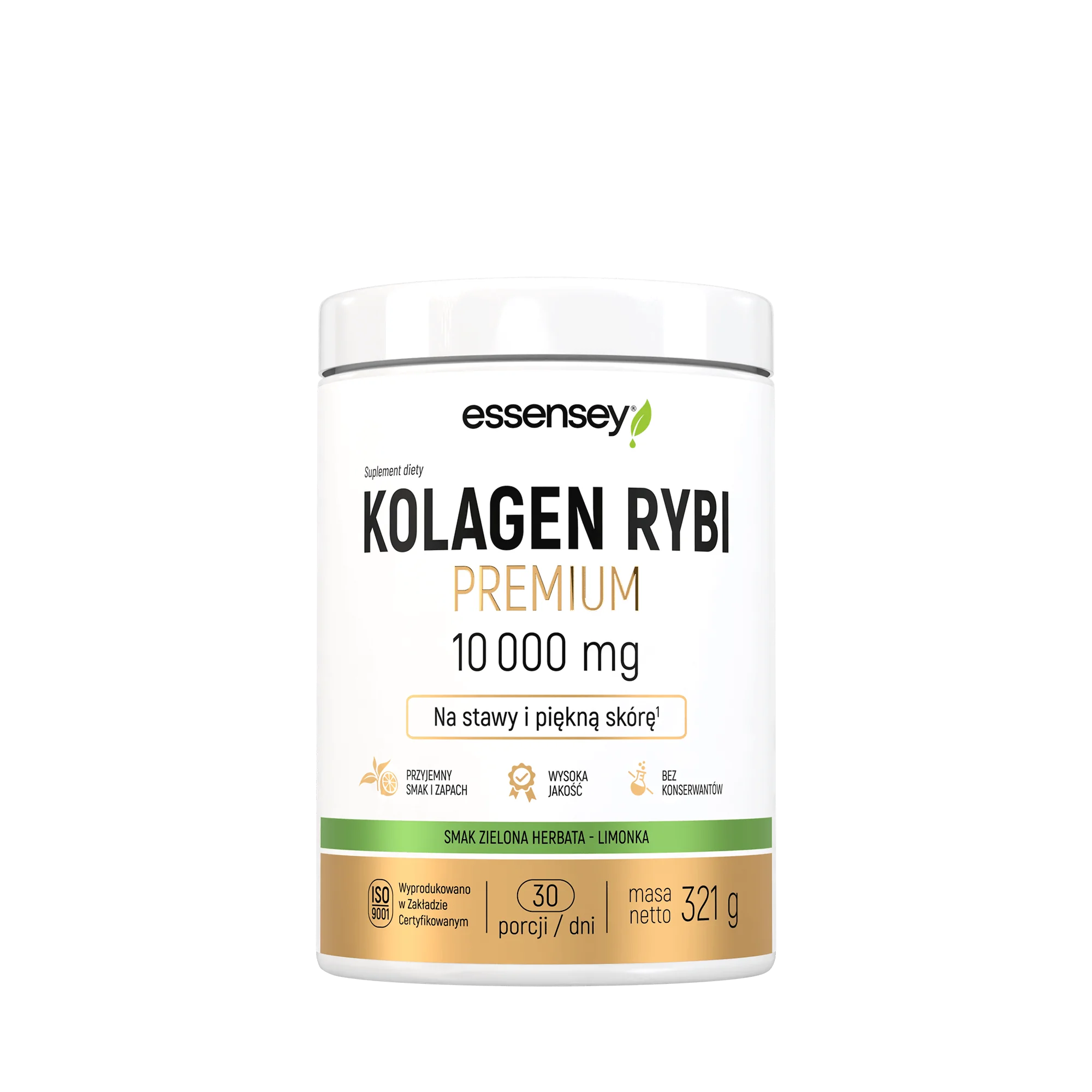 Essensey Kolagen Rybi Premium smak zielona herbata - limonka, 321 g