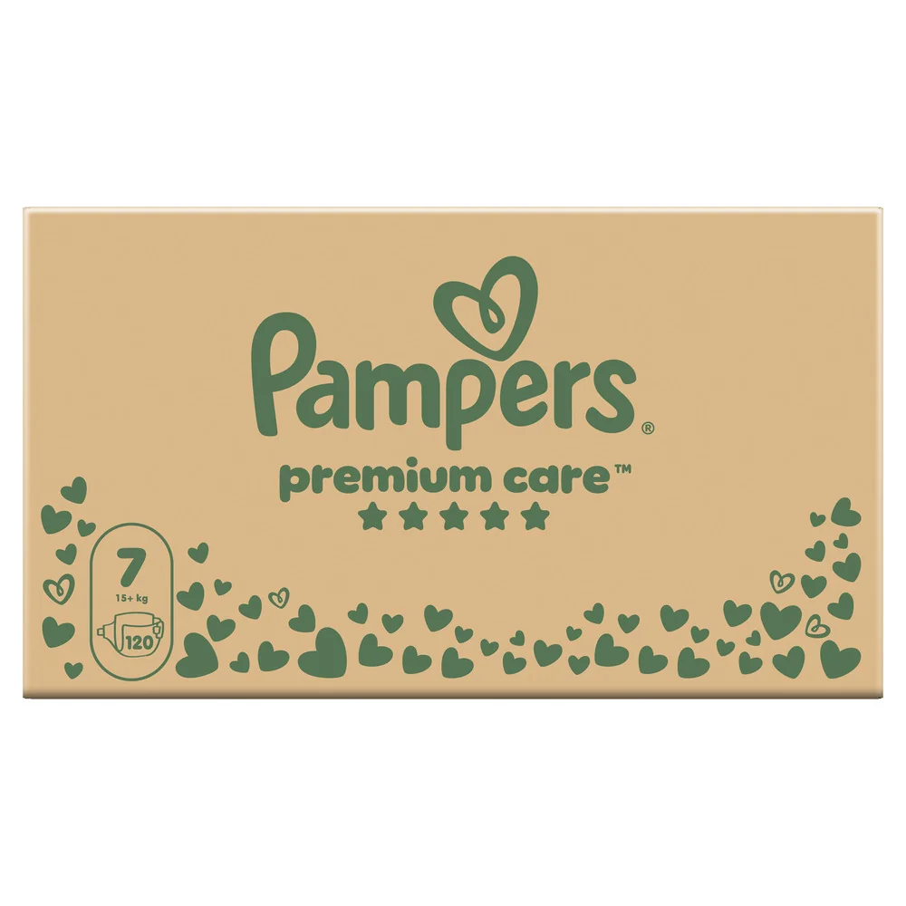 Pampers Premium Care 7 pieluchy, rozmiar 7, 15+ kg, 120 sztuk