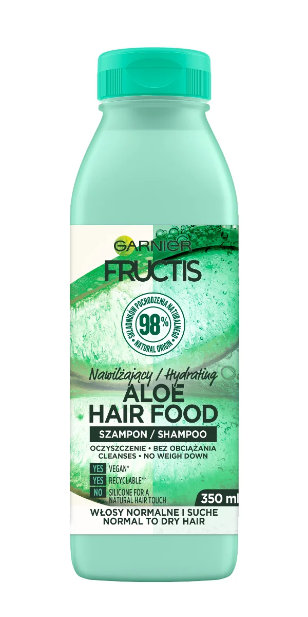 Garnier Fructis Aloe Hair Food nawilżający szampon do włosów, 350 ml