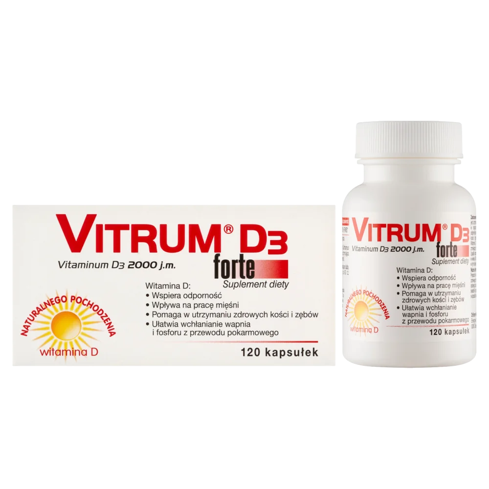 Vitrum D3 Forte 2000 j.m., 120 kapsułek