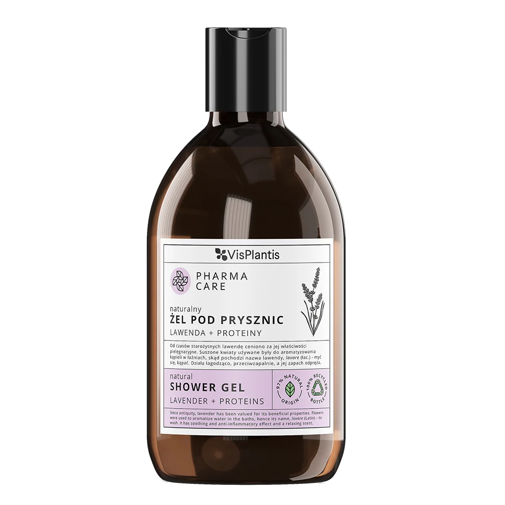 VisPlantis Pharma Care naturalny żel pod prysznic Lawenda + proteiny, 500 ml