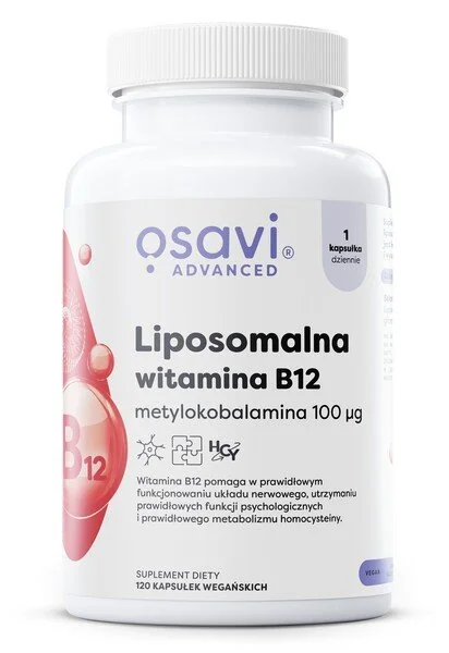 Osavi Liposomalna Witamina B12 120 kapsułek wegańskich